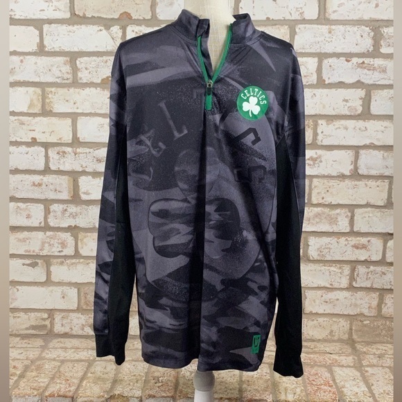 Celtics Quarterzip Camo Pullover